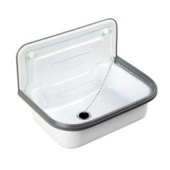 Stahl-Ausgussbecken Weiß