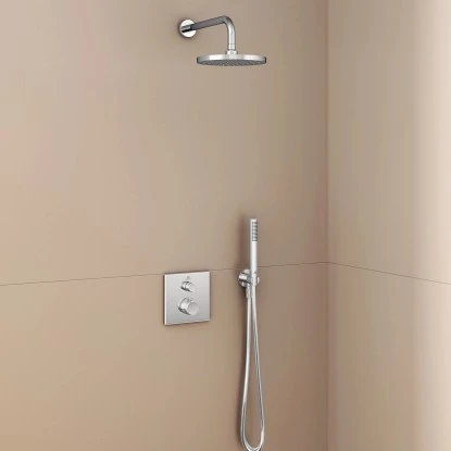 Ideal Standard Brausehalter Idealrain Atelier Chrom Rund für HB + Schlauch