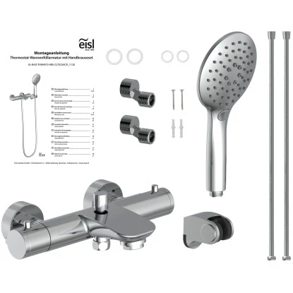 Eisl Thermostat Wannenarmatur mit Hand-Brauseset Claudio Chrom