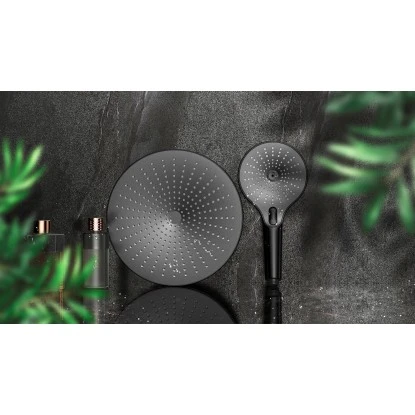 Wenko Regenduschkopf Ultimate Shower Schwarz/Grau Ø 25 cm