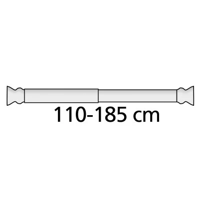 Wenko Teleskop Duschstange extra stark Weiß 110 - 185 cm