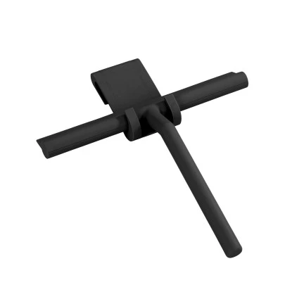 Wenko Badezimmerwischer Silikon Mola 21 x 24.5 x 4 cm Schwarz