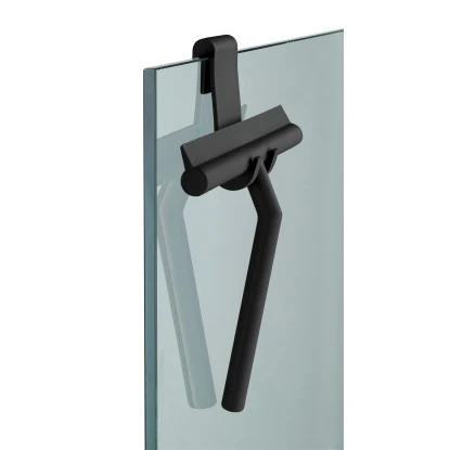 Wenko Badezimmerwischer Silikon Mola 21 x 24.5 x 4 cm Schwarz