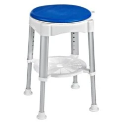 Ridder Badhocker Blau-Weiß Höhenverstellbar Rotierend