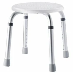 Ridder Duschhocker Weiß Rund Und Höhenverstellbar