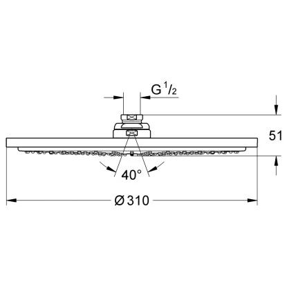 Grohe Rainshower Cosmopolitan 310 Kopfbrause