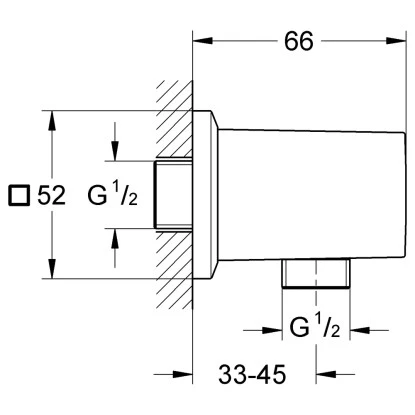 Grohe Wandanschlussbogen Allure Brilliant DN 15